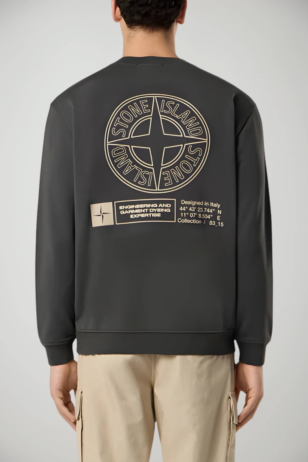 Stone Island felpa uomo COTTON FLEECE