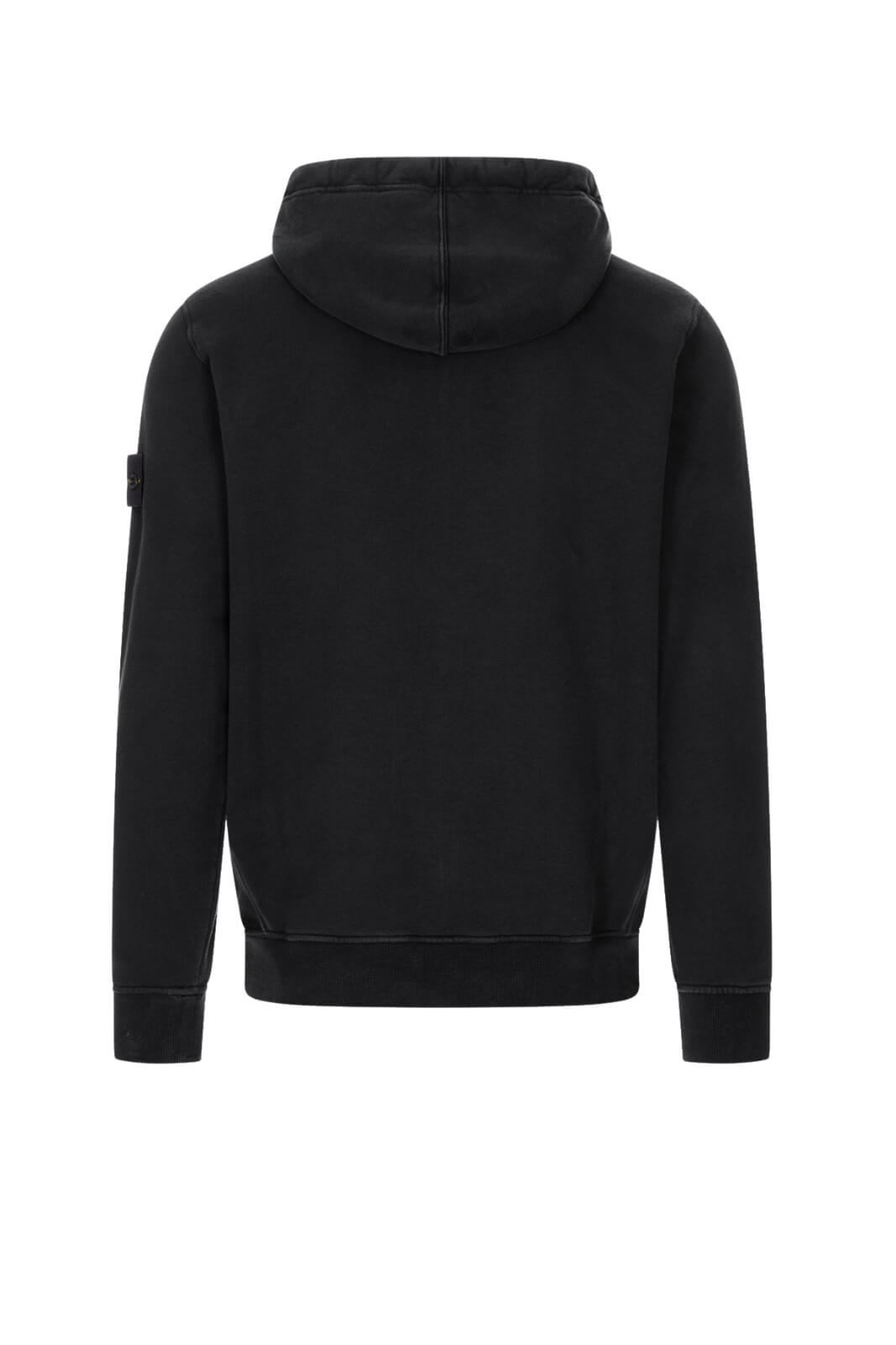 Felpa da uomo Stone Island con zip e cappuccio retro