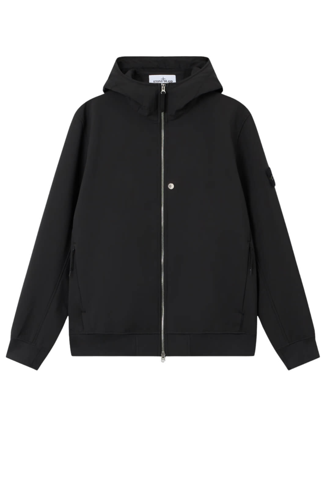 Giubbino da uomo Stone Island in Soft Shell con cappuccio fronte