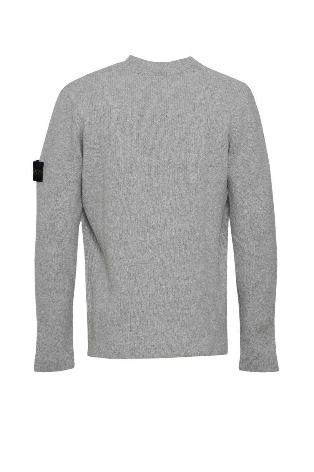 Maglia da uomo Stone Island girocollo con logo rimovibile retro