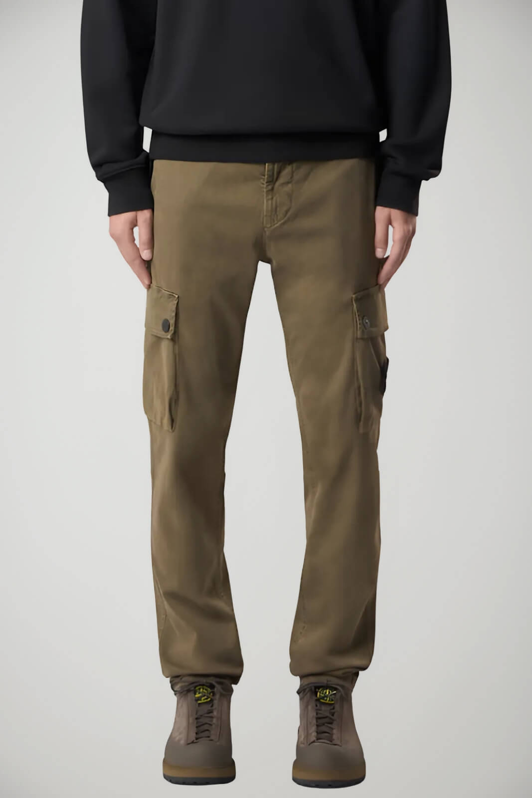 Stone Island pantaloni uomo STRETCH ORGANIC BROKEN TWILL COTTON OLD EFFECT