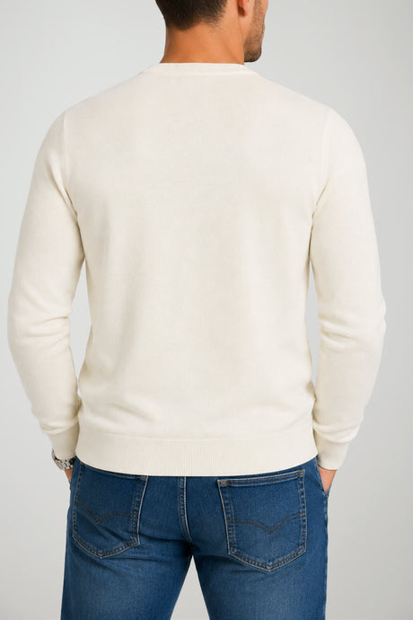 Sun68 Maglia Uomo Girocollo in Misto Lana Merino e Cotone