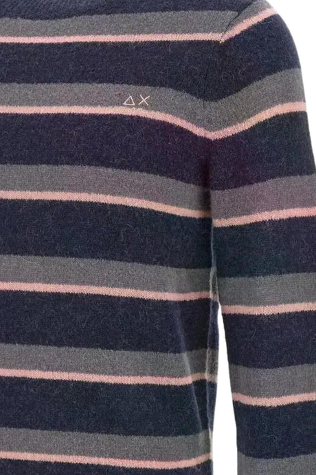 Sun68 Maglia Uomo Stripes in Misto Lana Merino e Alpaca
