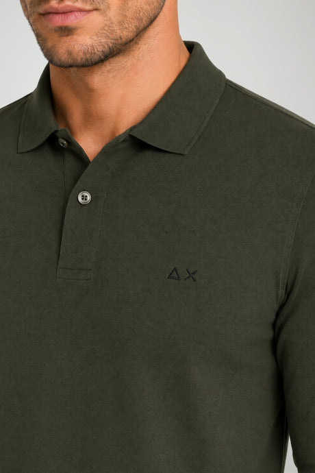 Sun68 Polo Uomo Maniche Lunghe in Misto Cotone