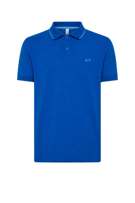 Sun68 Polo Uomo in piquet con logo a contrasto