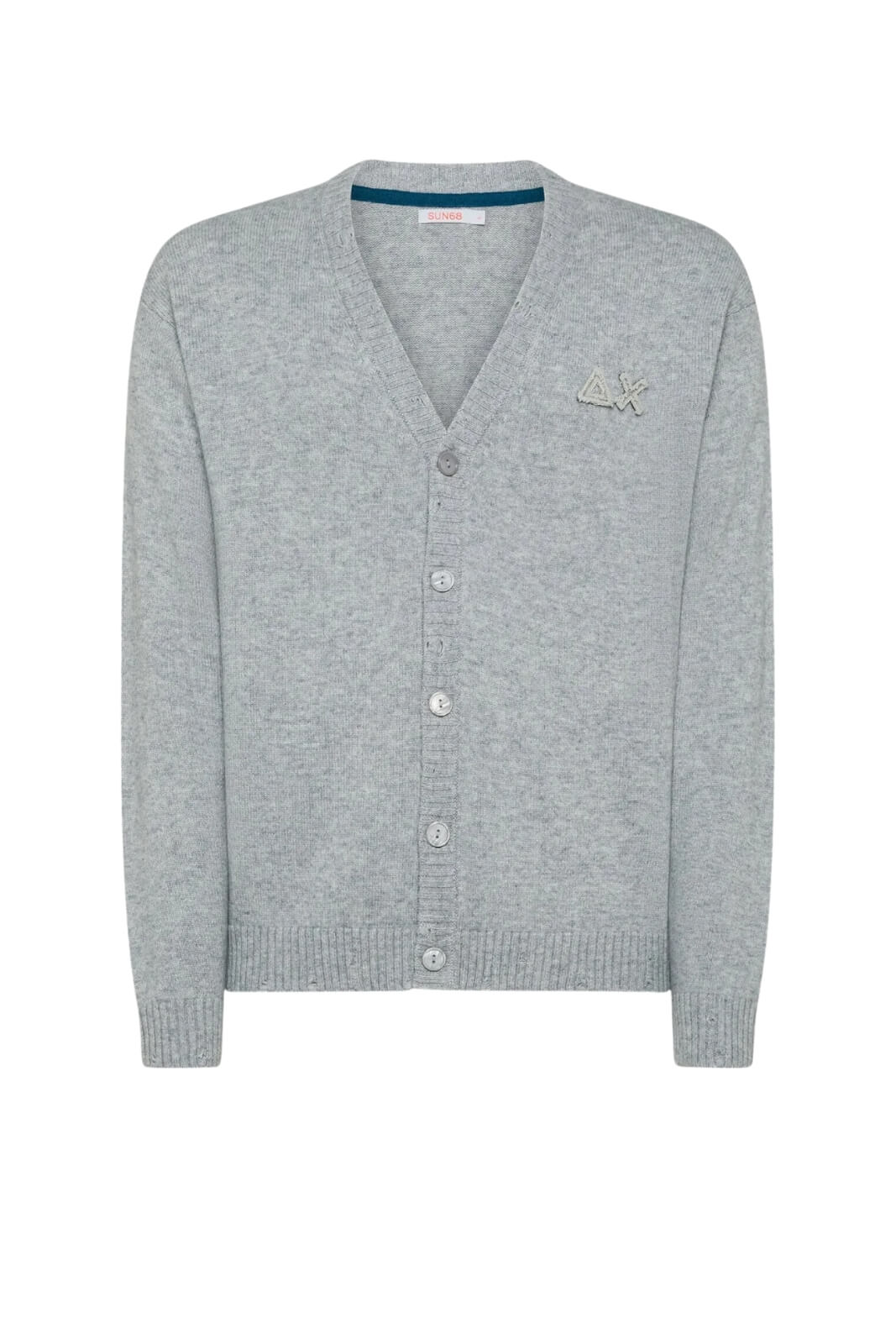 Cardigan da uomo Sun 68 con bottoni e logo fronte