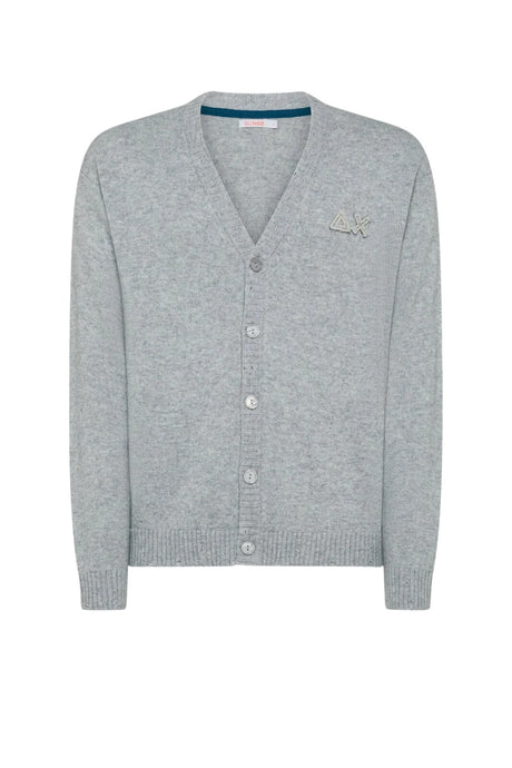 Cardigan da uomo Sun 68 con bottoni e logo fronte