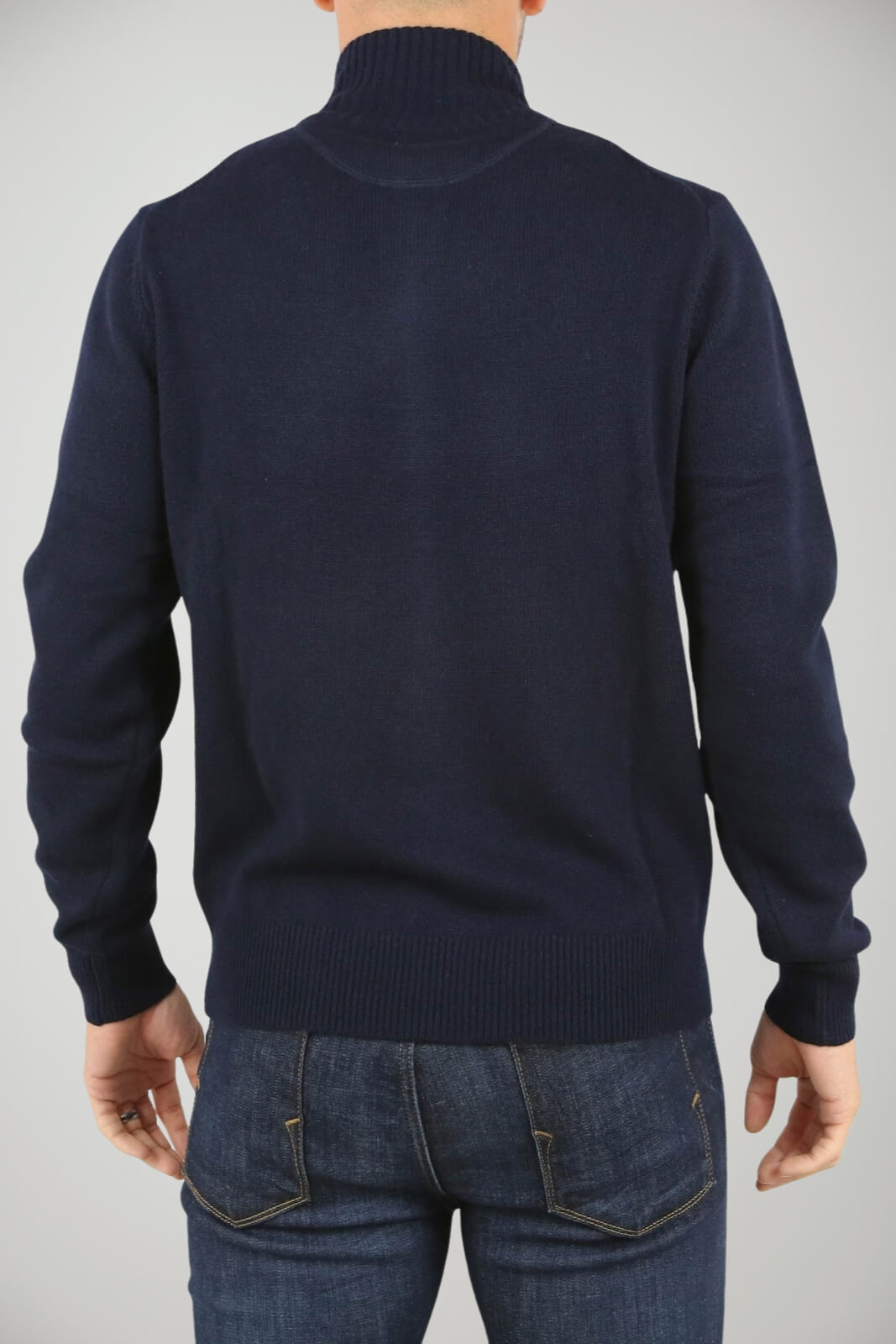 Cardigan da uomo Sun 68 in lana full zip con logo retro