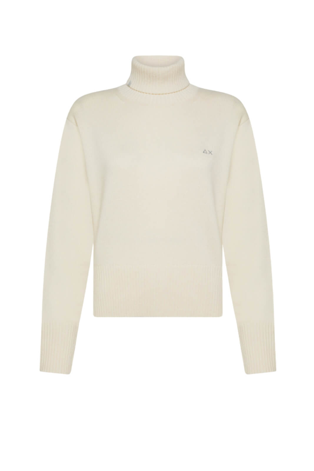 Dolcevita da donna Sun 68 a tinta unita in lana fronte