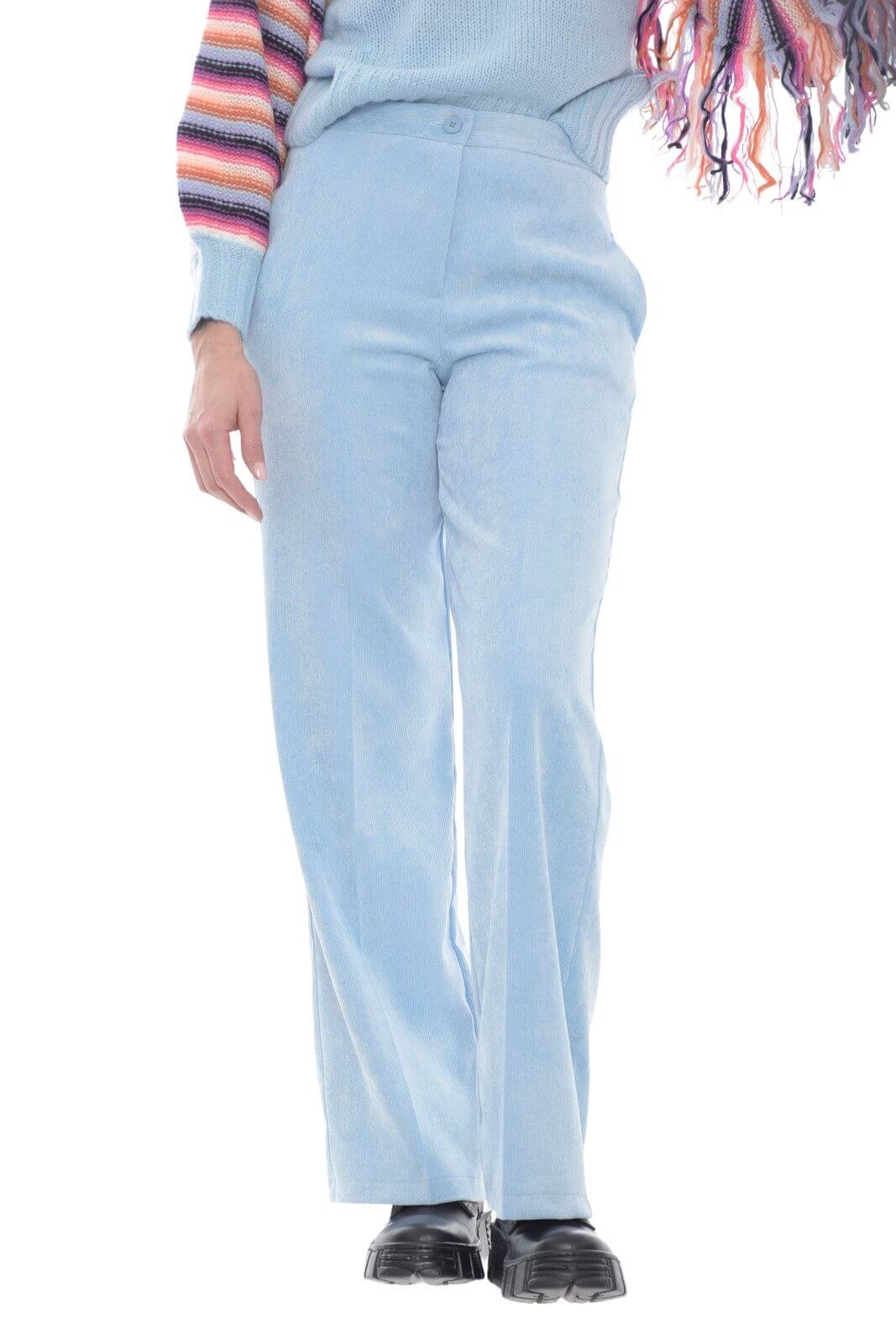 Vicolo pantaloni donna a costine di velluto