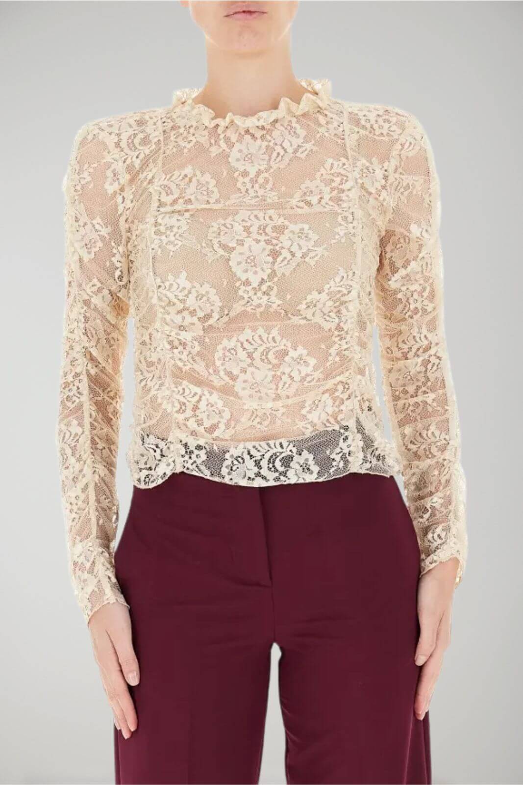 Vicolo top donna in pizzo