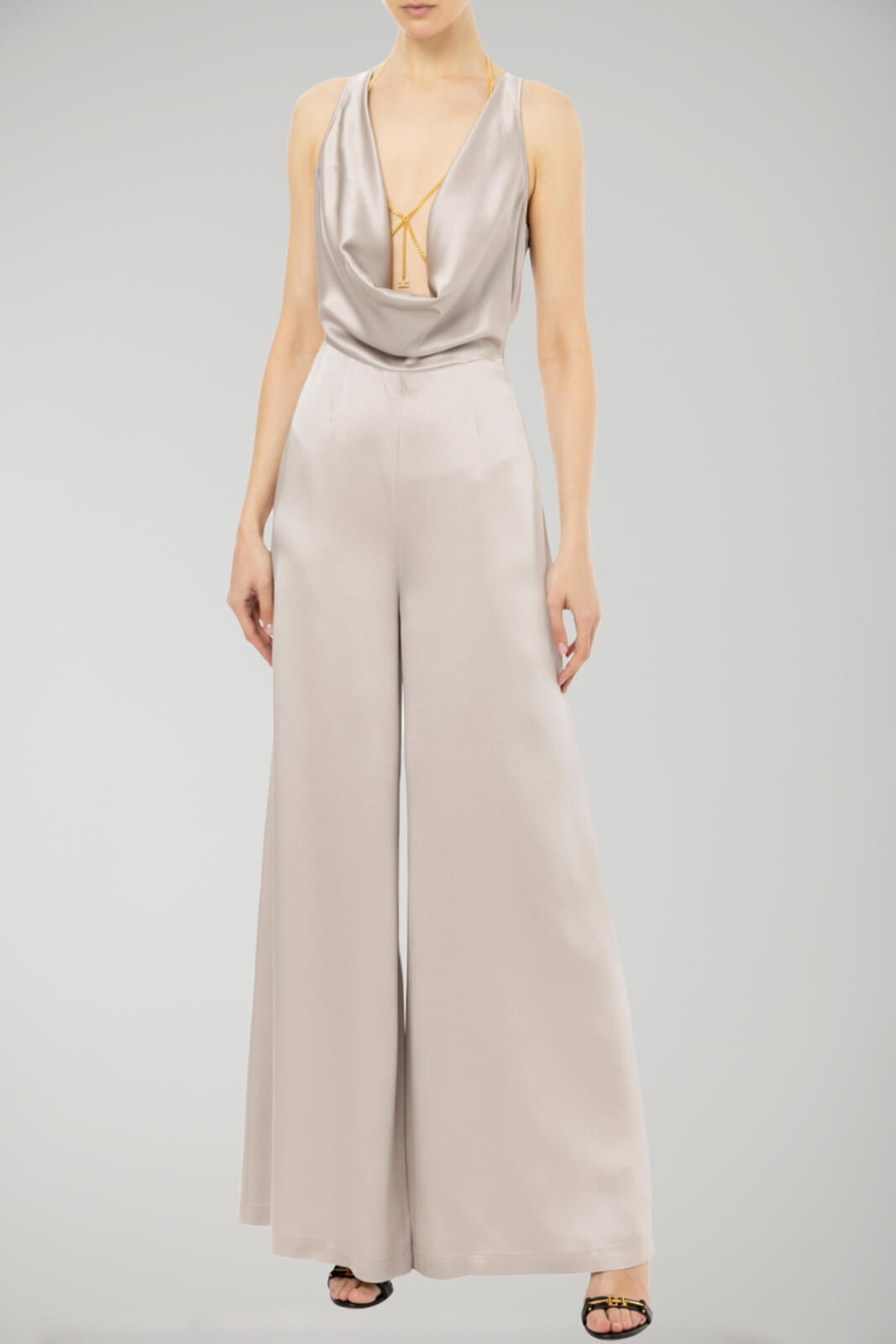 Elisabetta Franchi Women's Jumpsuit with Logo Chain