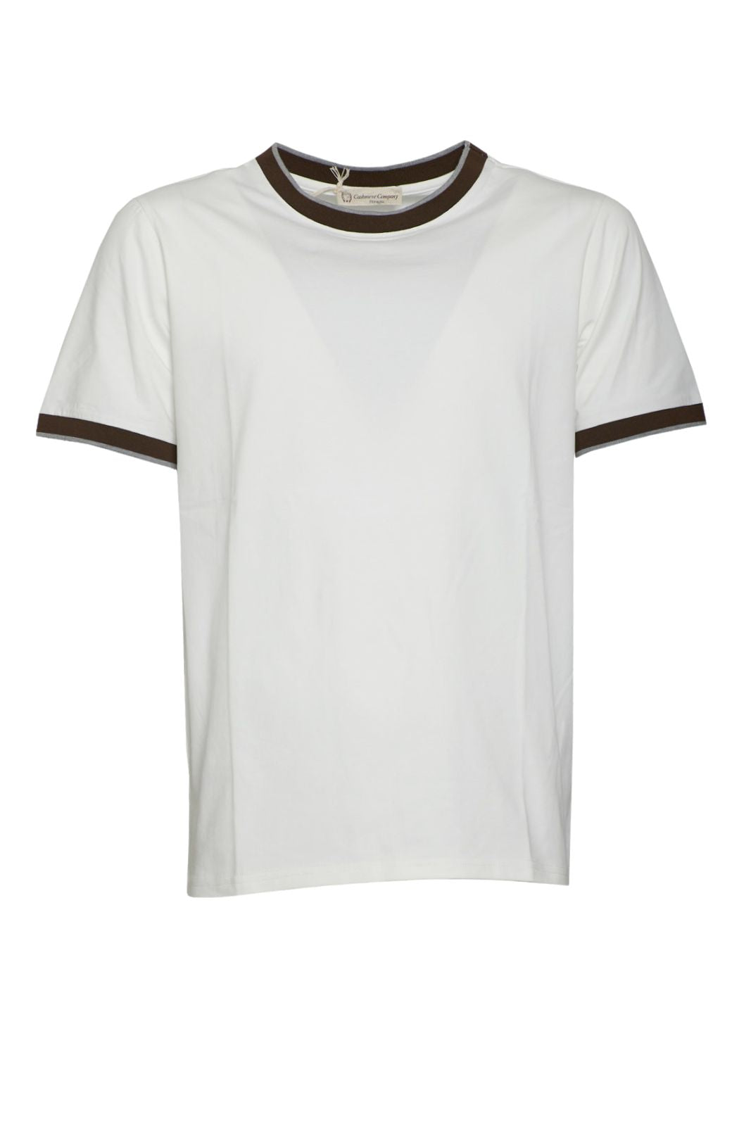 Cashmere Company Men's T-Shirt with Contrasting Trim