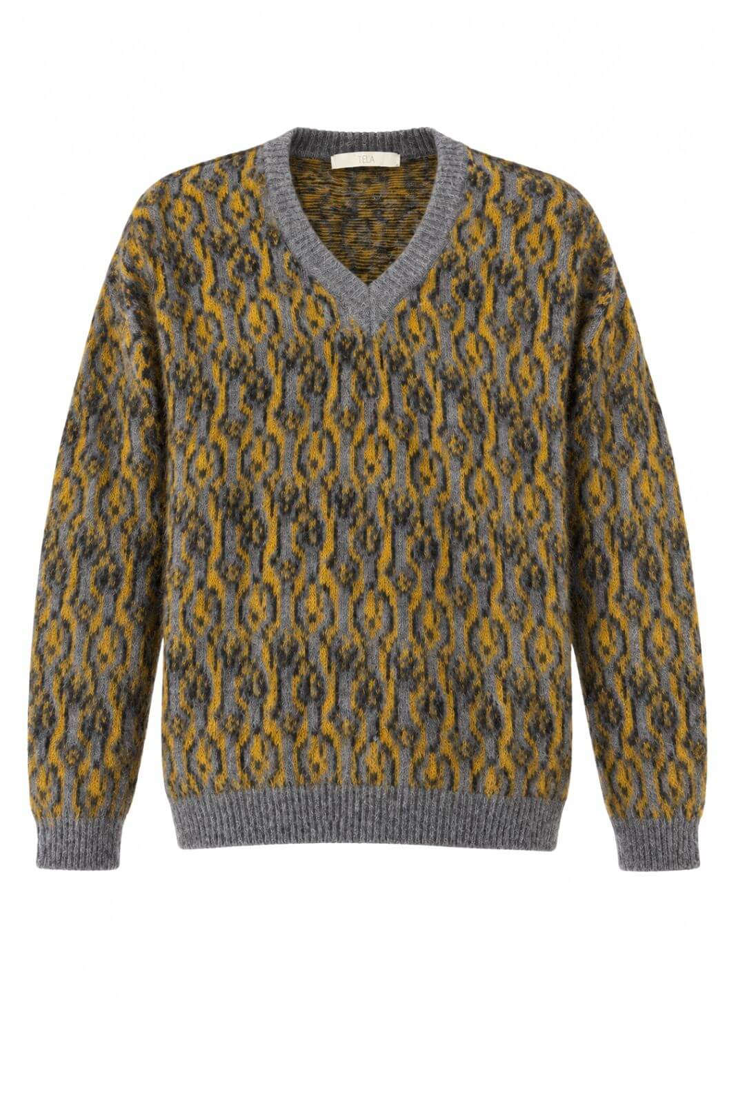 Tela Maglia Donna con Fantasia Multicolore