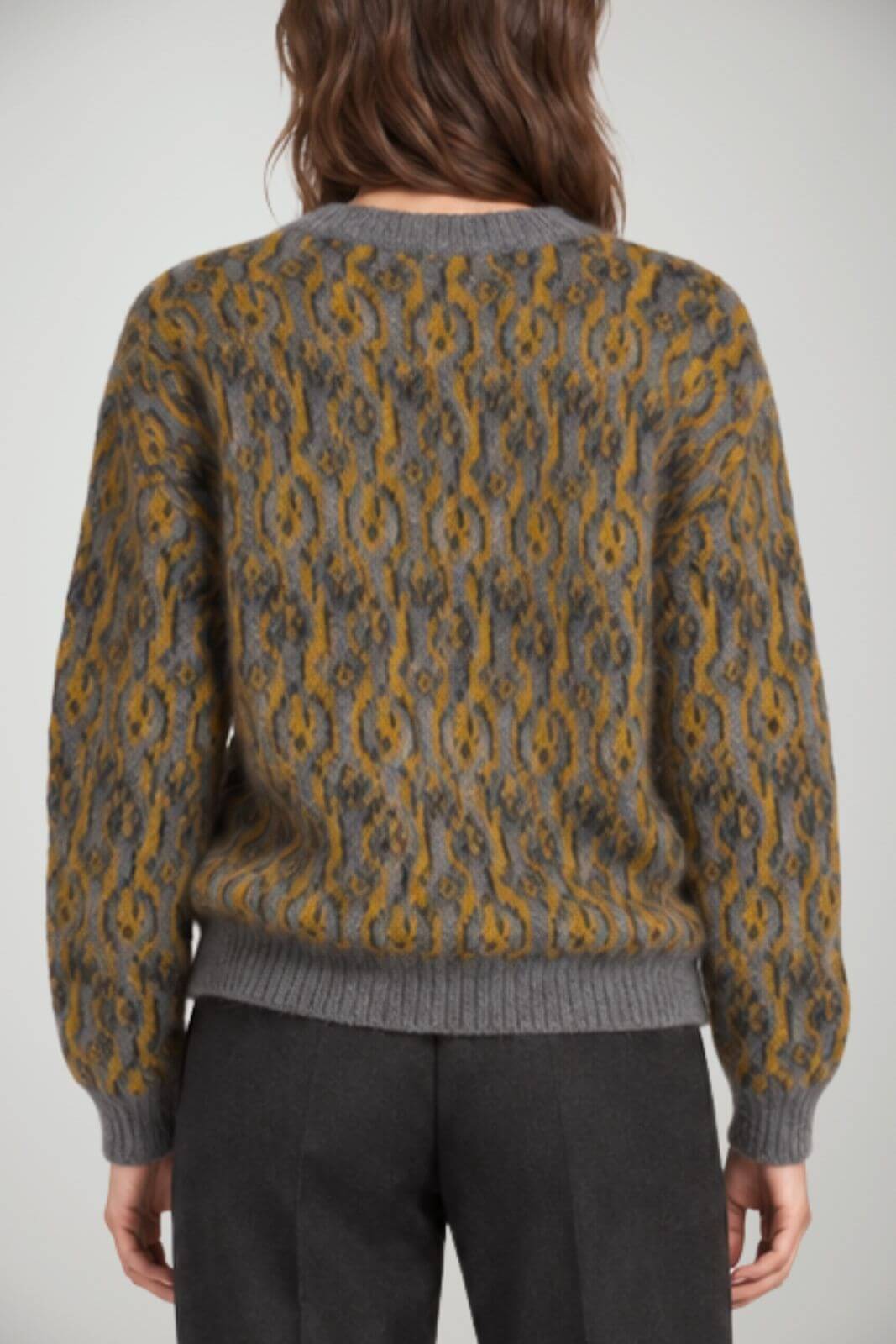 Tela Maglia Donna con Fantasia Multicolore
