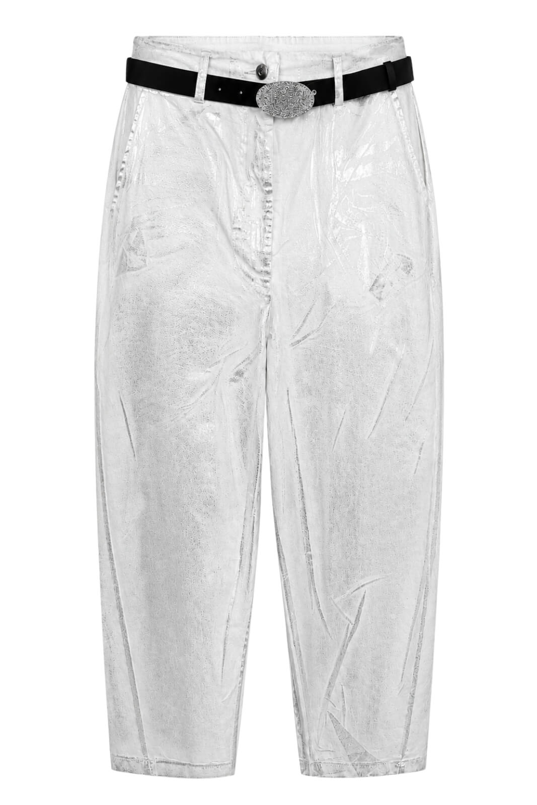Tensione In Pantaloni Donna Chino con Effetti Argentati