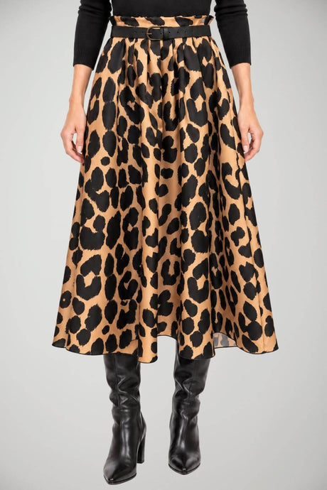 Tensione In Gonna animalier con cintura