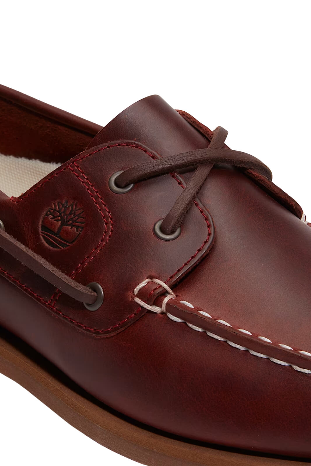 Scarpa da barca donna Timberland in pelle con lacci in cuoio