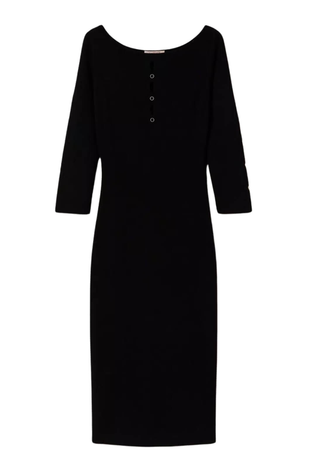 Vestido de punto largo con aberturas y tachuelas para mujer de Twinset