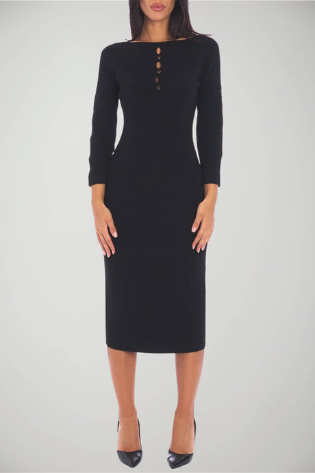 Vestido de punto largo con aberturas y tachuelas para mujer de Twinset