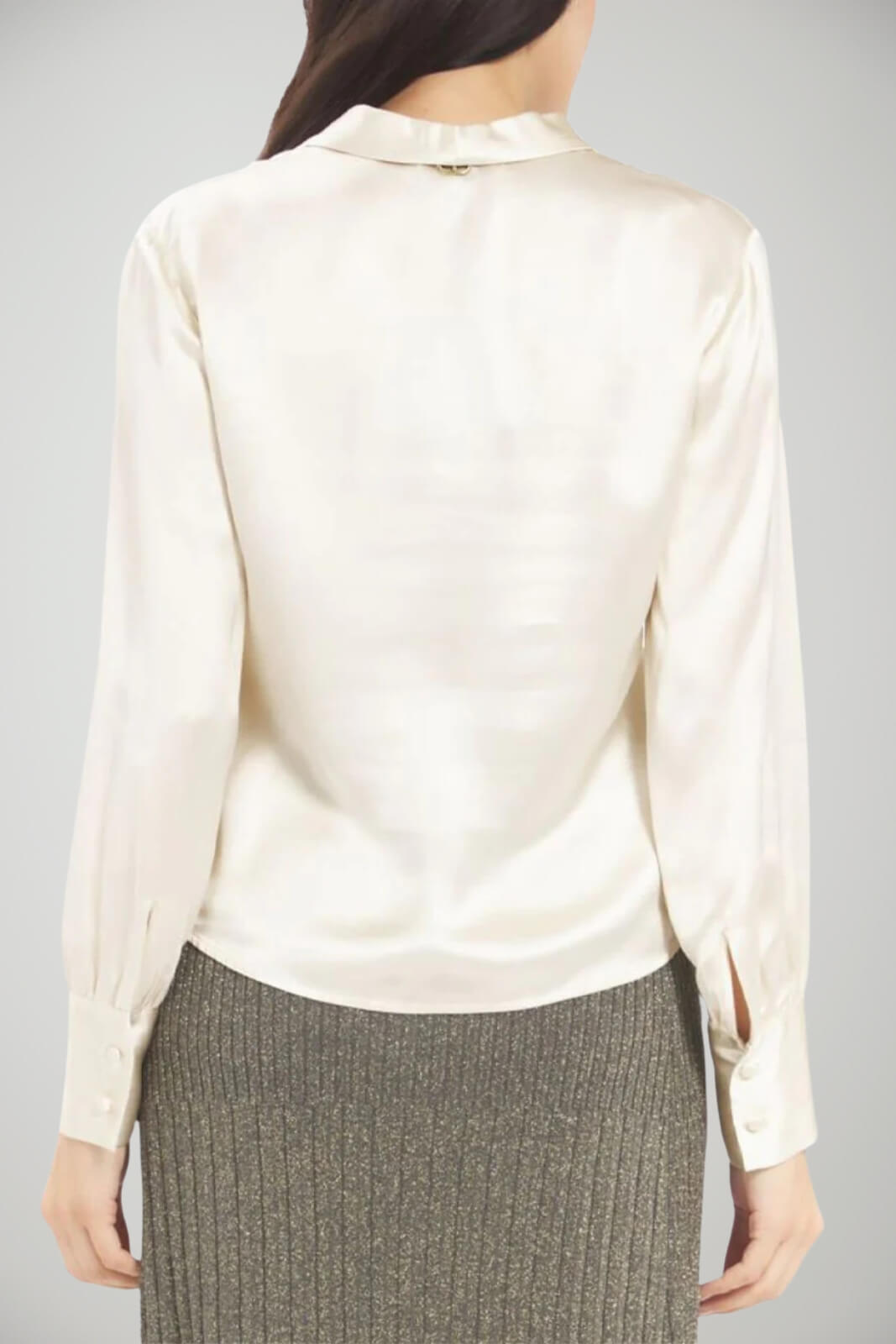 Camicia donna Twinset in raso sciallata retro