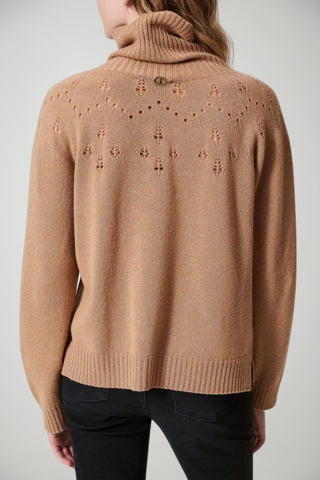 Dolcevita da donna Twinset traforato con lurex