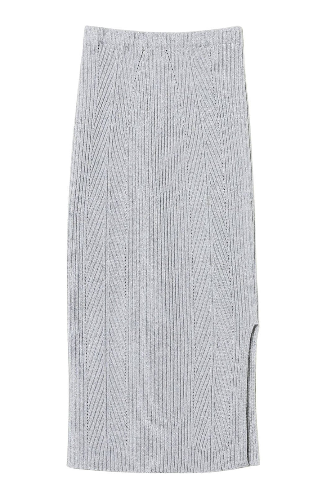 Gonna Twinset longuette in lana a coste con lurex e spacco laterale