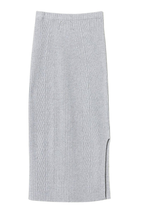 Gonna Twinset longuette in lana a coste con lurex e spacco laterale