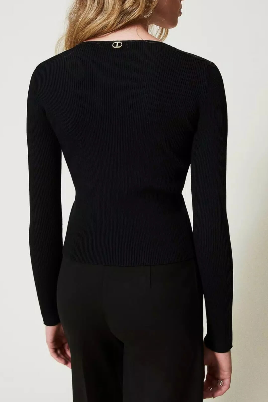 Cardigan da donna con laccetti e pizzo macrame