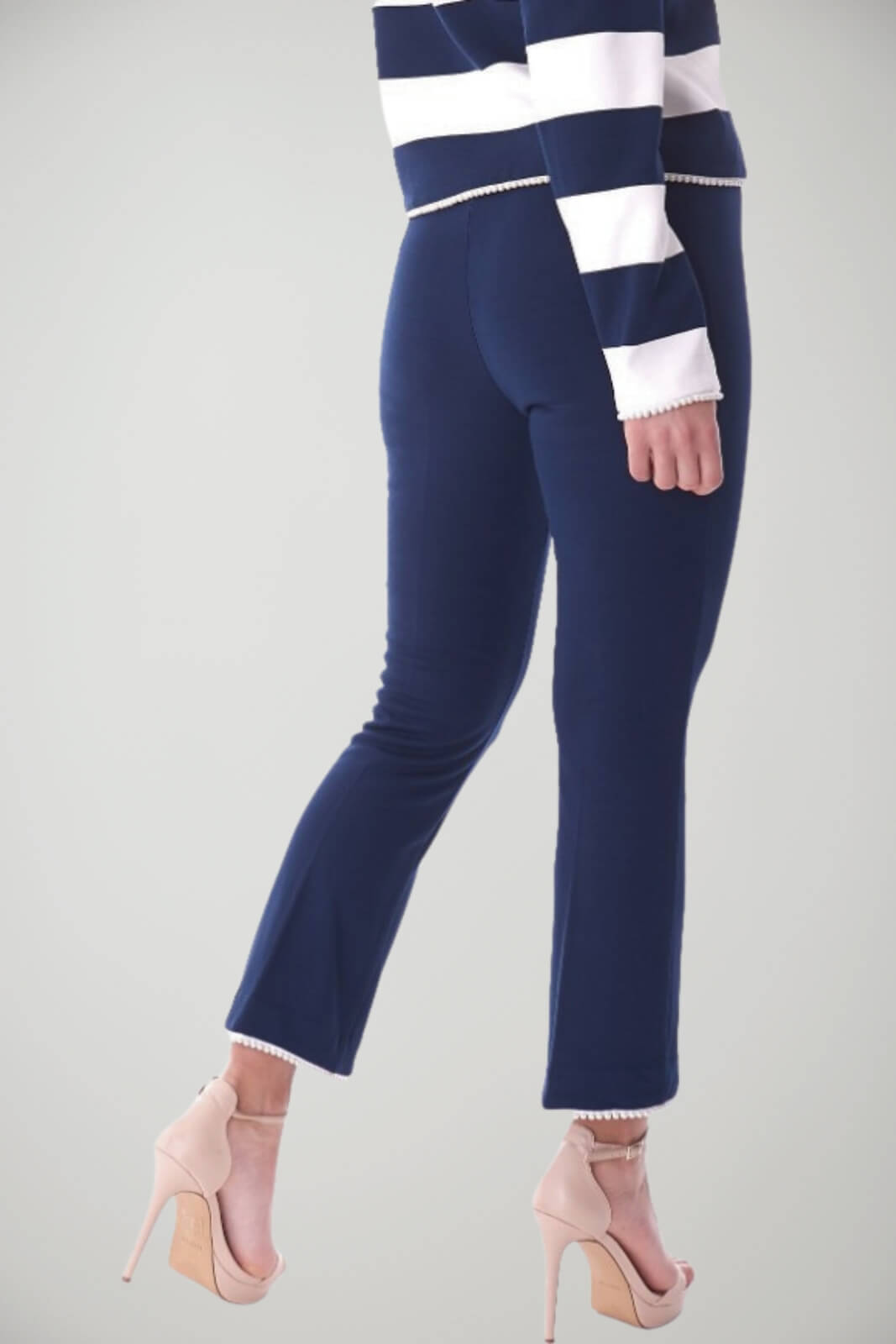 Twinset pantalone cropped perline retro