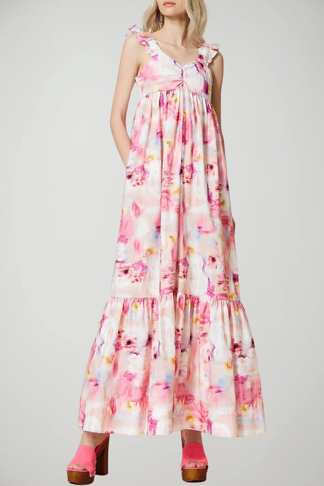 Twinset Actitude Abito Donna in popeline a stampa floreale