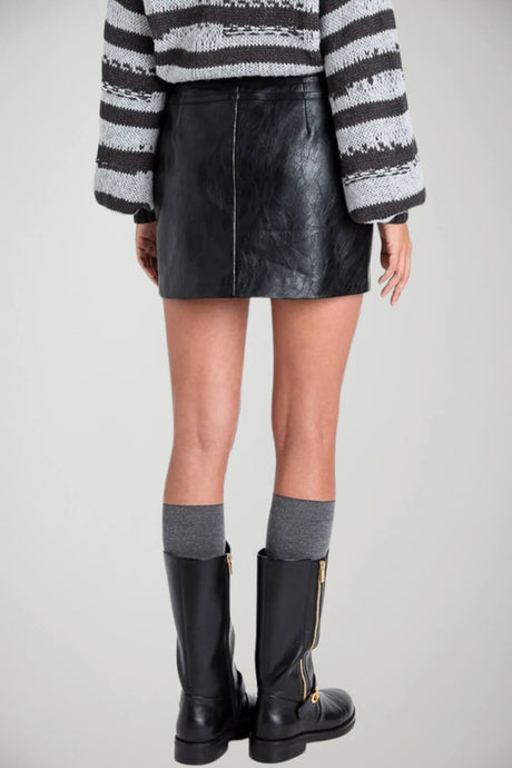 Twinset Actitude Mini Gonna in Ecopelle