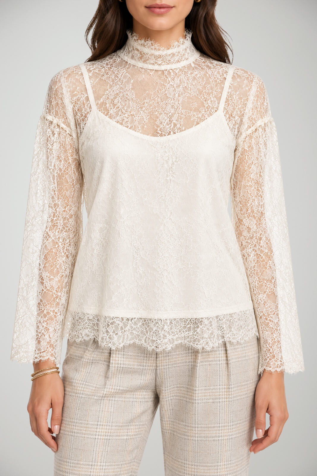 Twinset Milano Blusa Donna in Pizzo