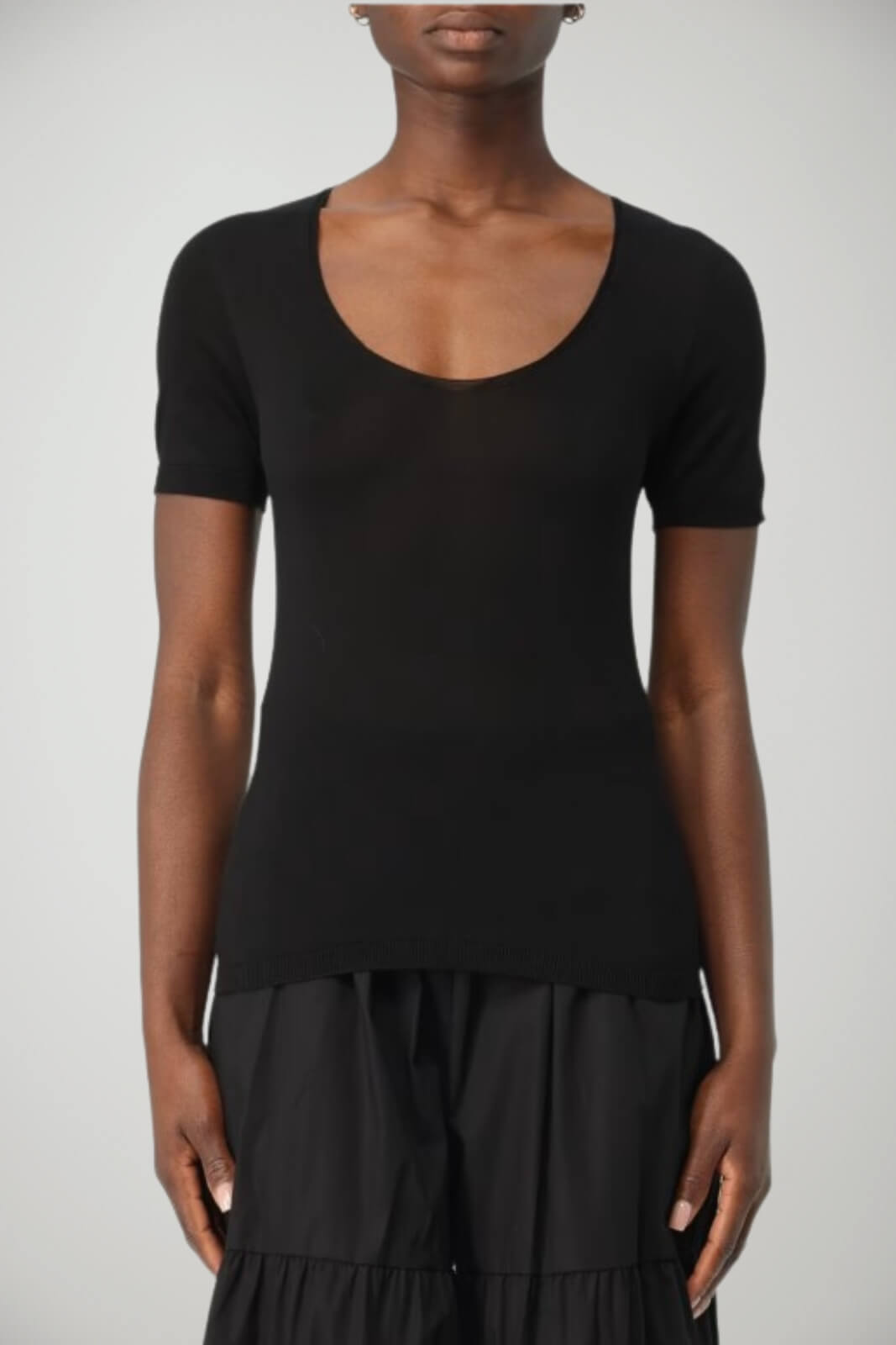 Maglia da donna Twinset in seta maniche corte fronte 1