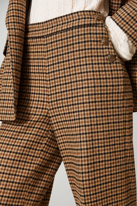 Twinset Milano Pantaloni Donna Wide Leg Fantasia Tartan