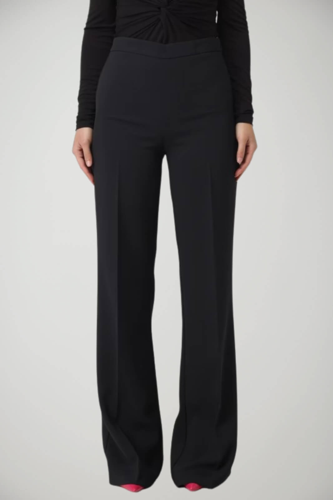 Pantaloni flare da donna Twinset tinta unita fronte 1