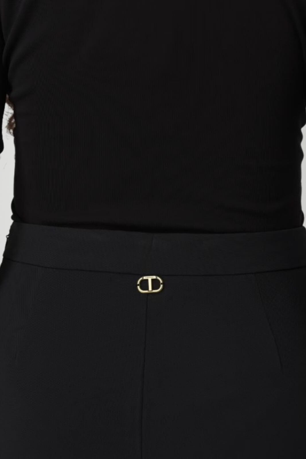 Pantaloni flare da donna Twinset tinta unita dettaglio