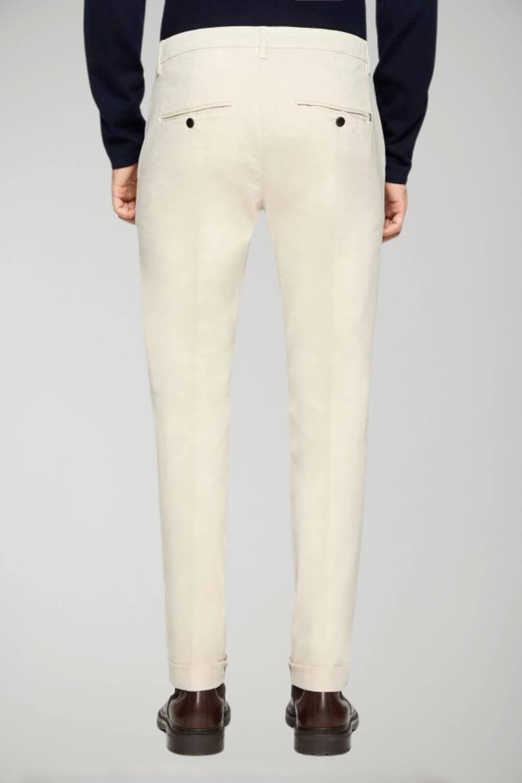 Dondup pantaloni uomo Gaubert slim in gabardina mano calda