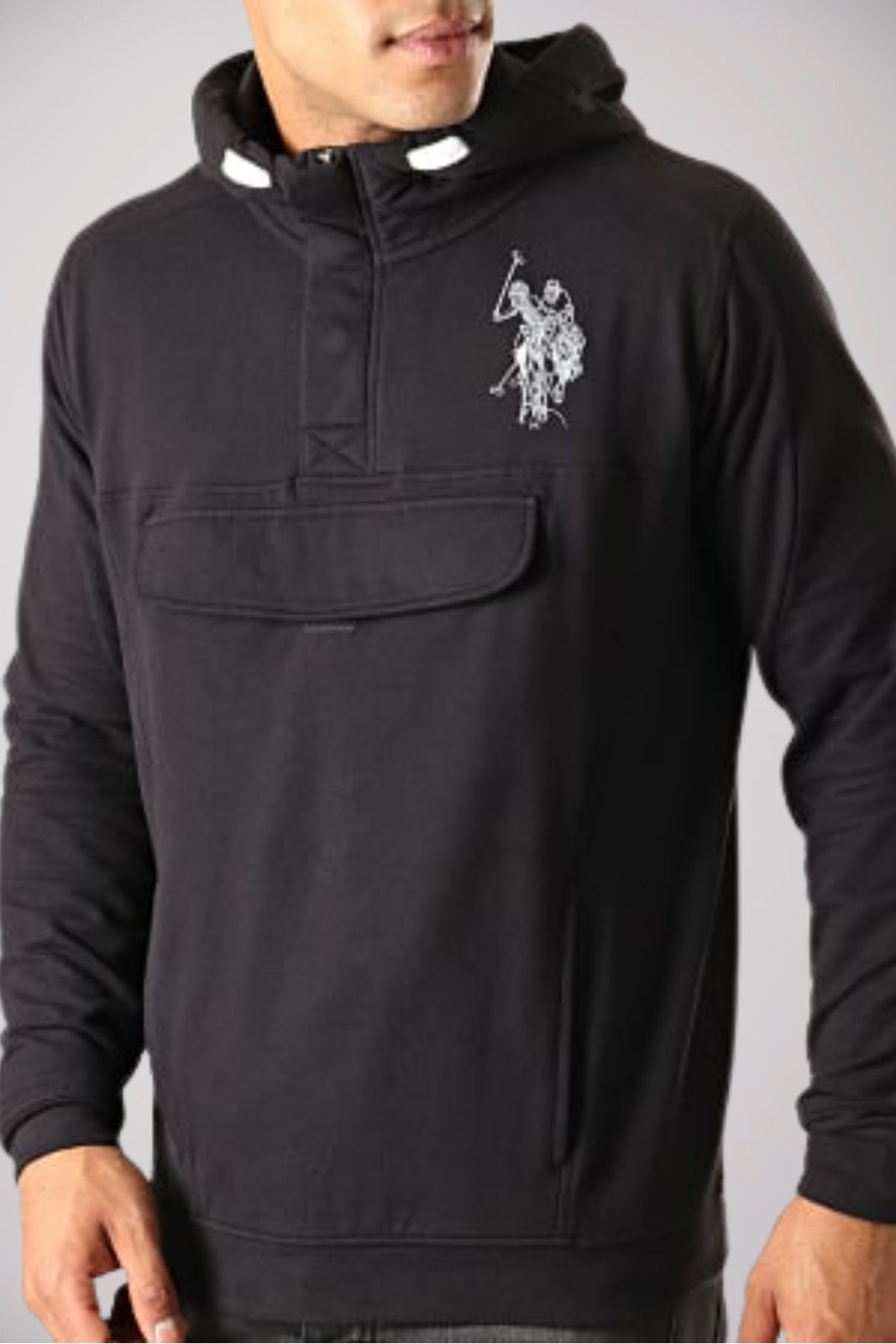 Us Polo Assn Felpa Uomo con cappuccio e tasca marsupio