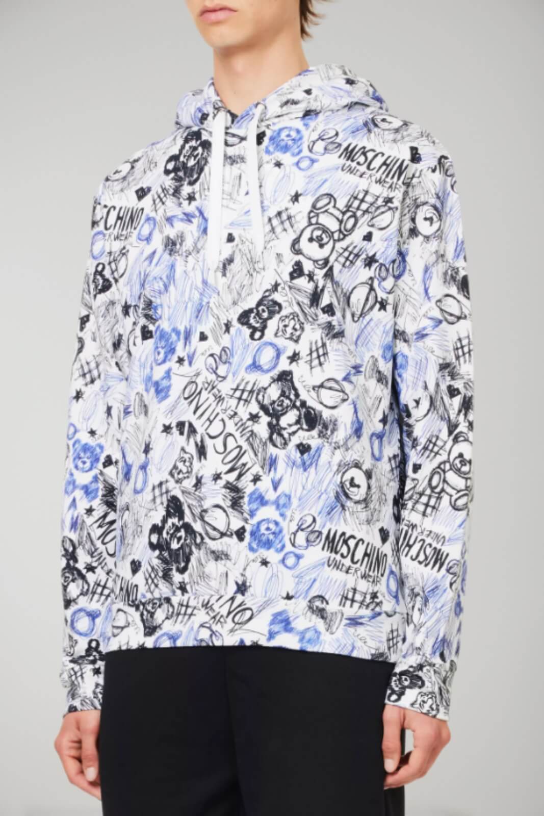 Moschino Underwear Men's Drawstring Sweatshirt
