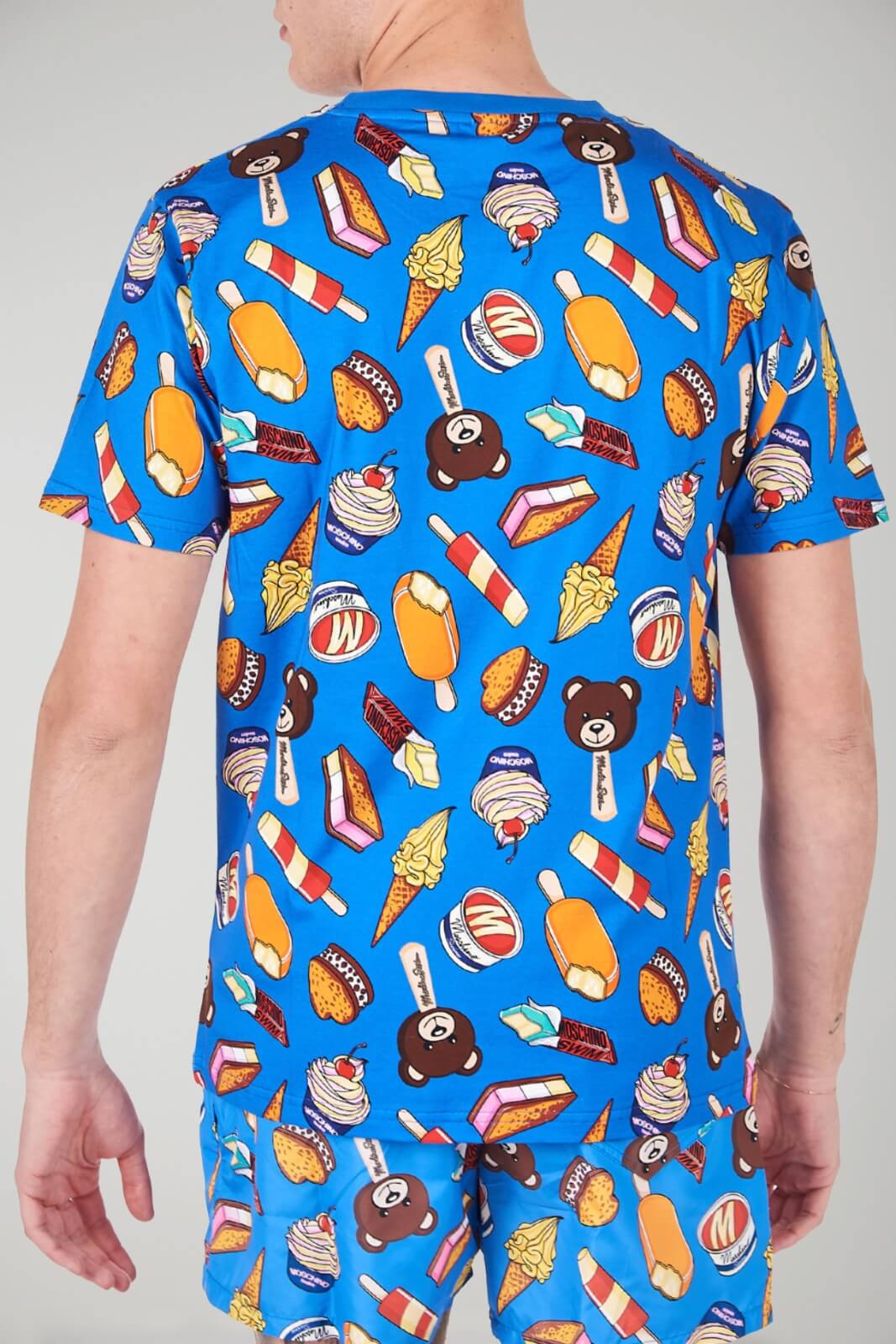 Camiseta de baño para hombre Moschino con helado por todas partes