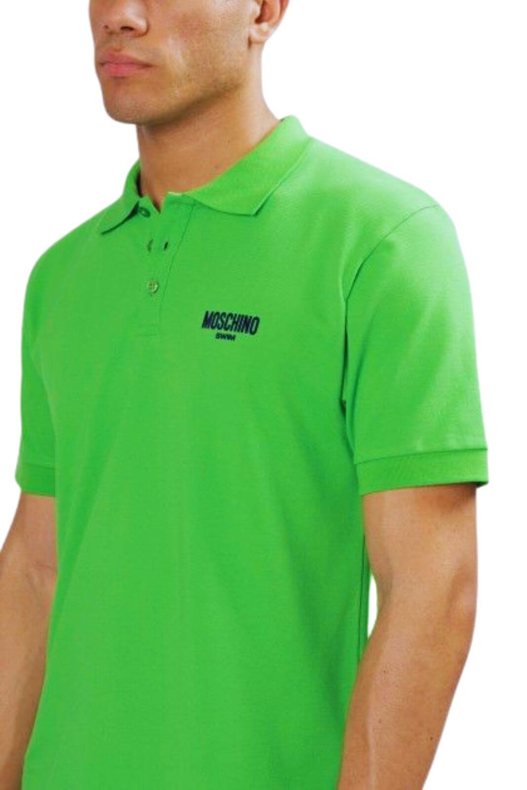 Moschino Swim Polo Uomo con stampa in rilievo