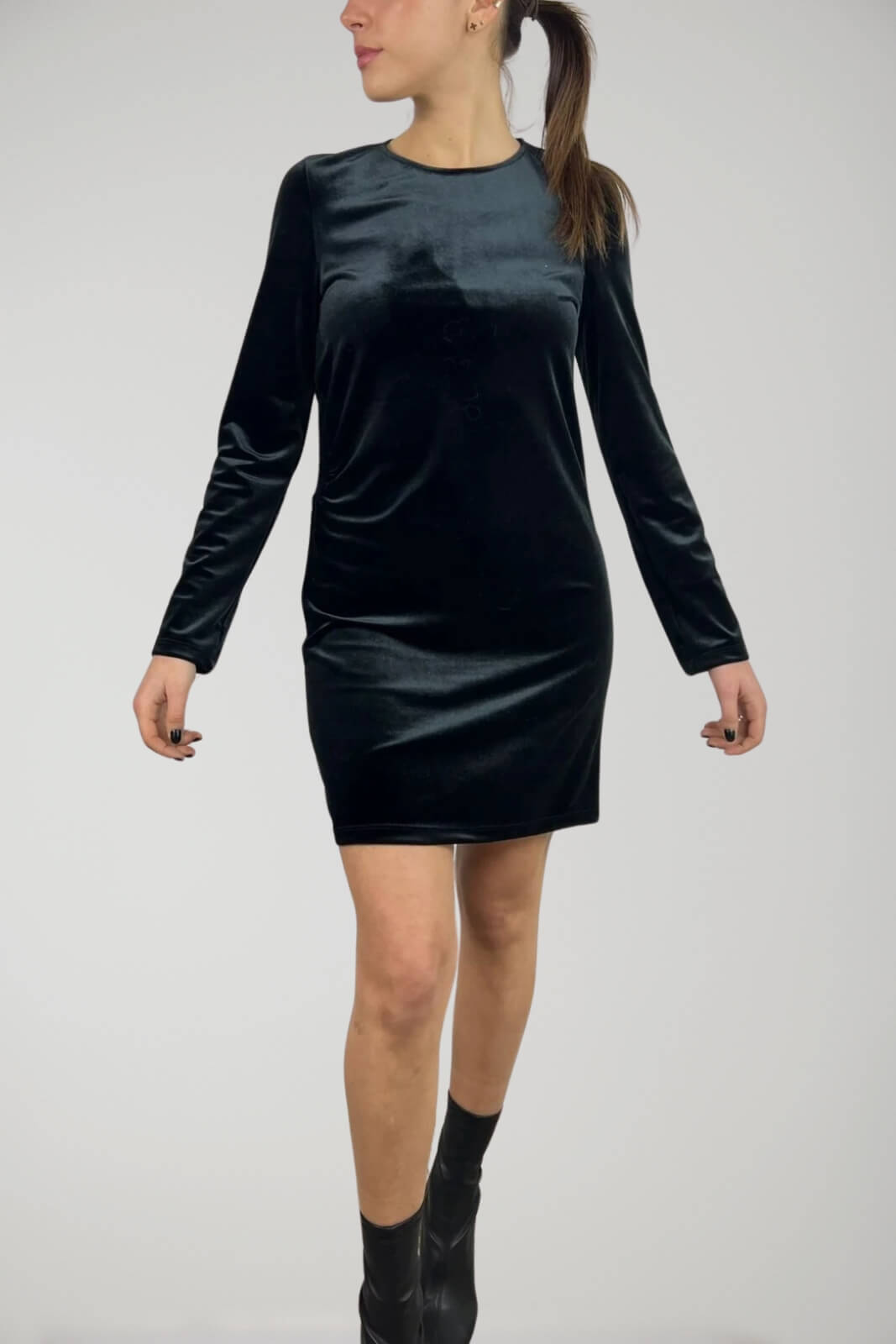 Vicolo Abito Donna in ciniglia con dettaglio cut out