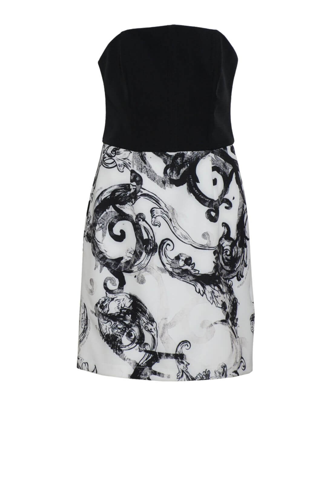Abito da donna smanicato stampa baroque Versace Jeans Couture fronte