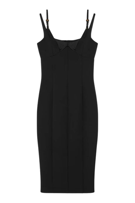 Abito donna Versace Jeans Couture smanicato con fibbie baroque fronte