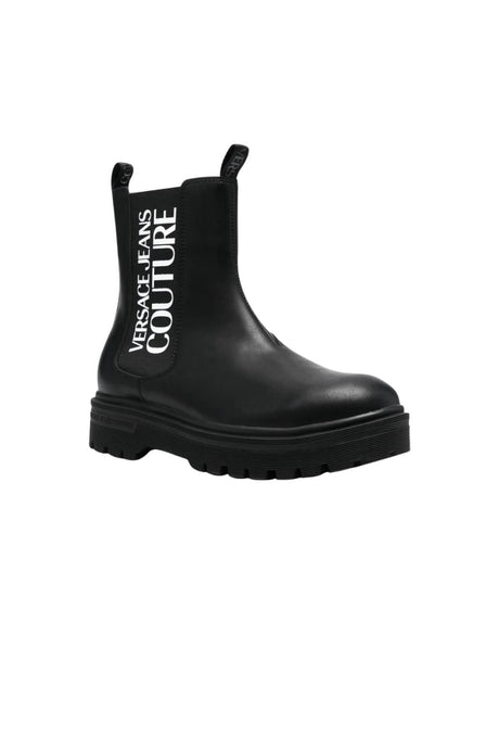 Chelsea da uomo Versace Jeans Couture in pelle e stampa logo laterale 1