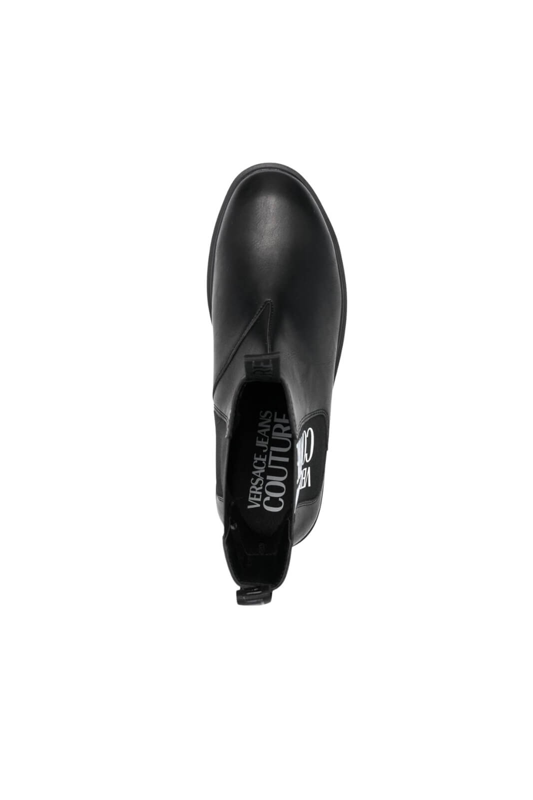 Chelsea da uomo Versace Jeans Couture in pelle e stampa logo laterale