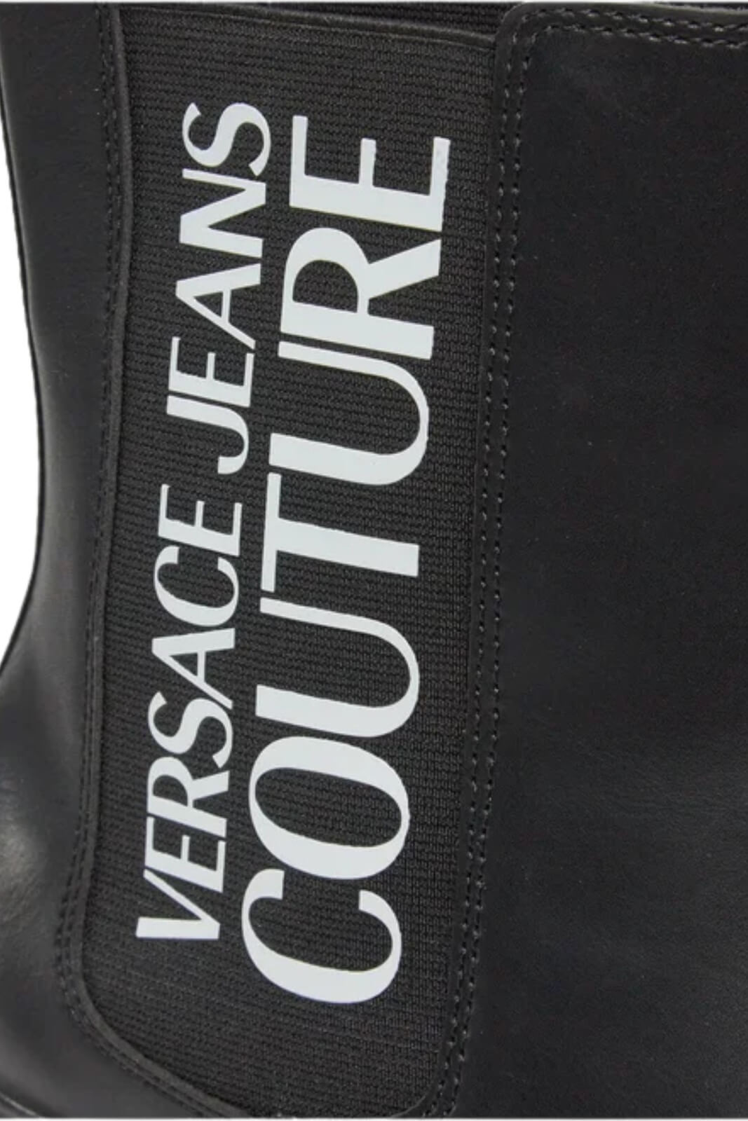 Chelsea da uomo Versace Jeans Couture in pelle e stampa logo laterale dettaglio