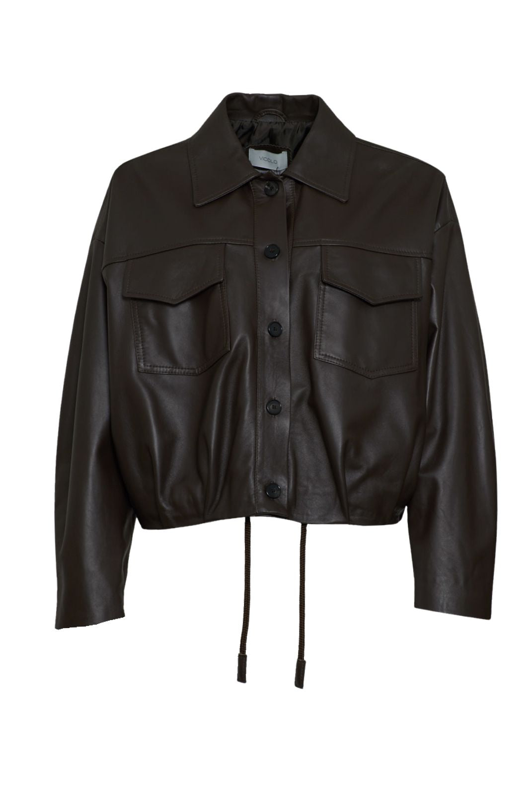 Vicolo Bomber donna in pelle testa di moro