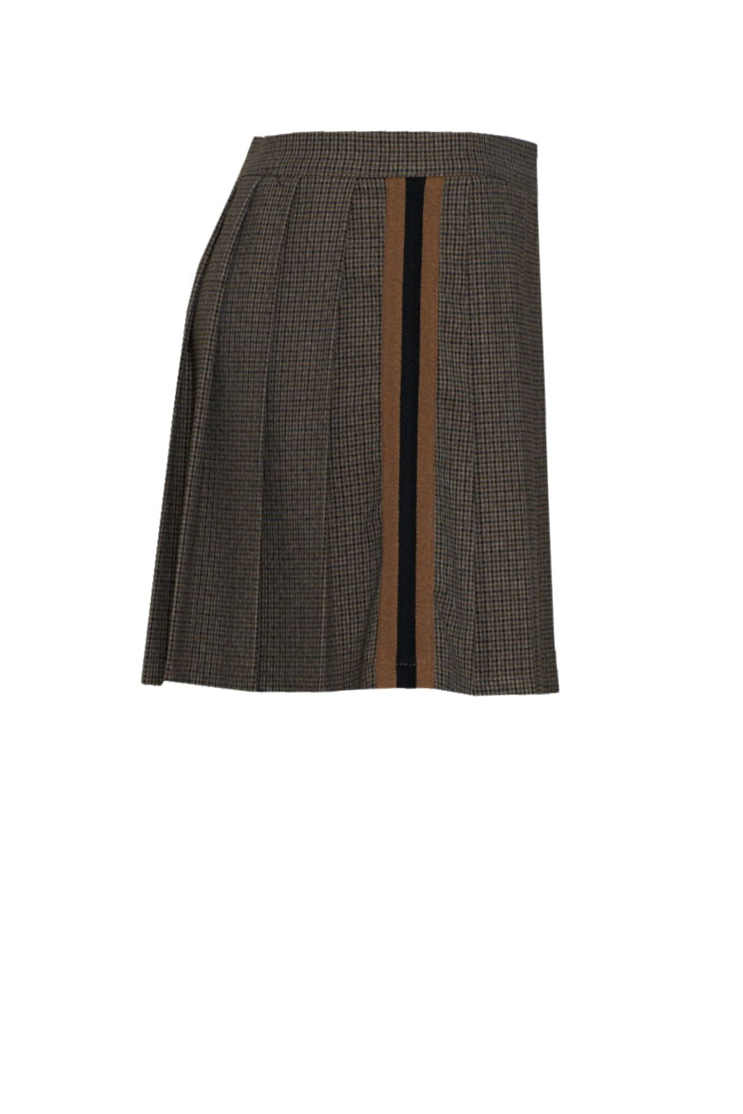 Vicolo gonna donna mini a pieghe dettaglio sul fianco